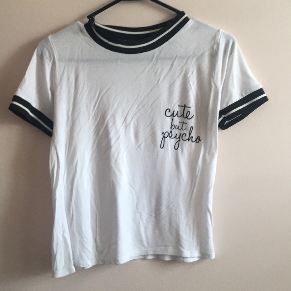 Rue21 medium cute but physco white crop top
